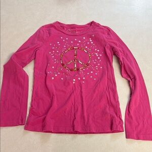 Kids Long Sleeve Tee with Peace Design 🐯